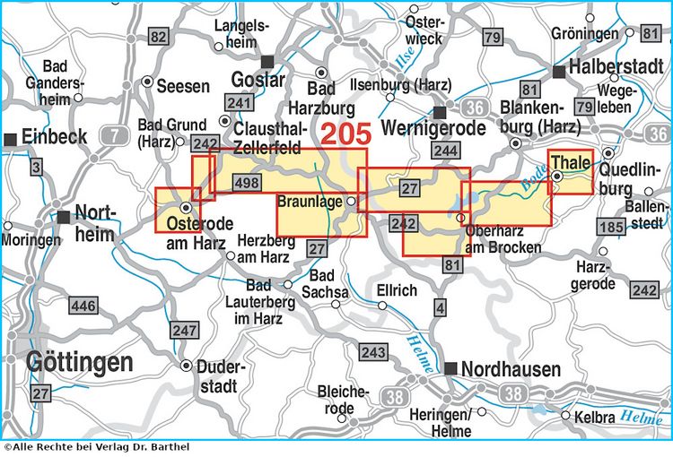 Produktbild: Radwander- und Wanderkarte Harzer-Hexen-Stieg