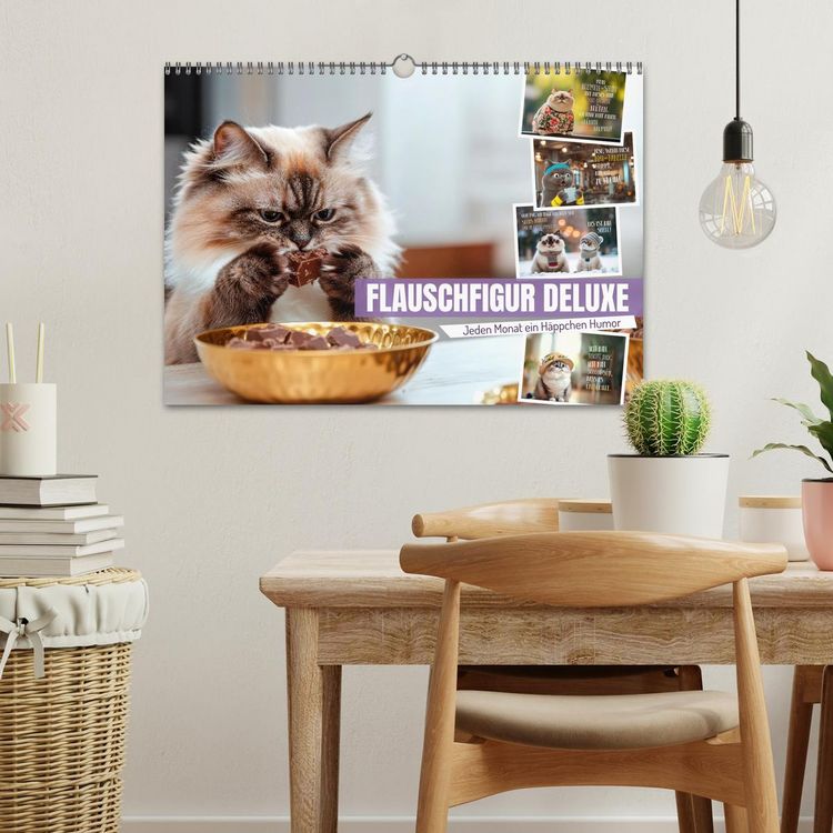 Produktbild: FLAUSCHFIGUR DELUXE Jeden Monat ein H&auml;ppchen Humor (Wandkalender 2026 DIN A3 quer), CALVENDO Monatskalender