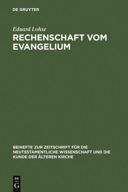 Produktbild: Rechenschaft vom Evangelium