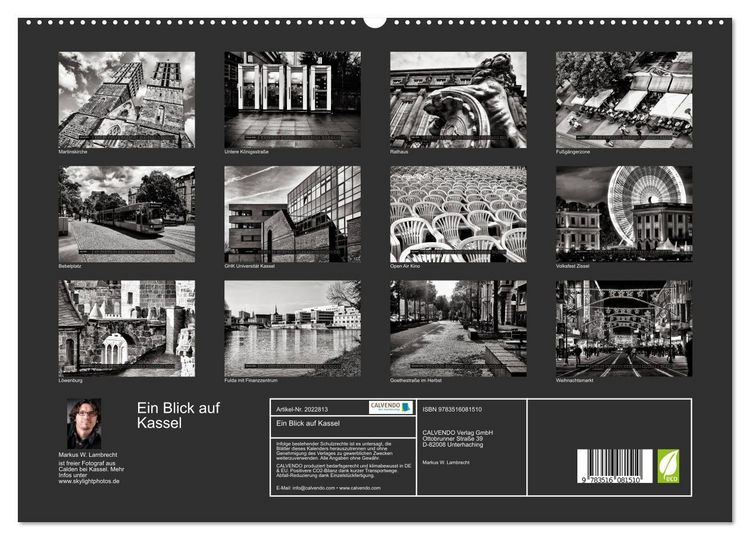 Produktbild: Ein Blick auf Kassel (hochwertiger Premium Wandkalender 2026 DIN A2 quer), Kunstdruck in Hochglanz