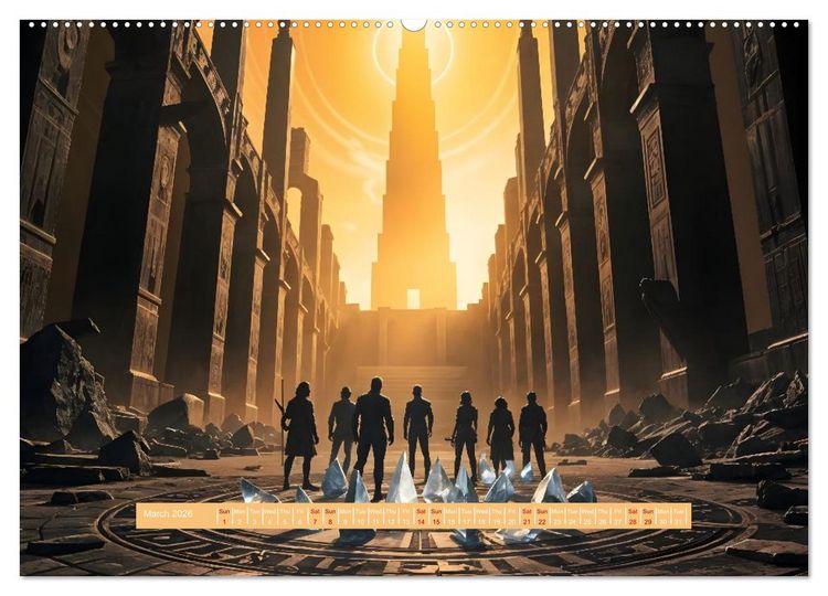 Produktbild: A Year of the Uncanny (High Quality Premium Wall Calendar 2026 DIN A2 landscape),CALVENDO 12 Month Wall Calendar