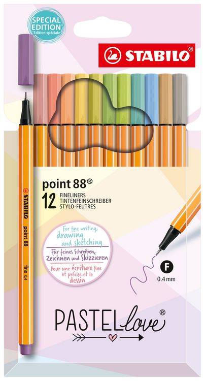 Produktbild: STABILO Fineliner point 88 Pastellove