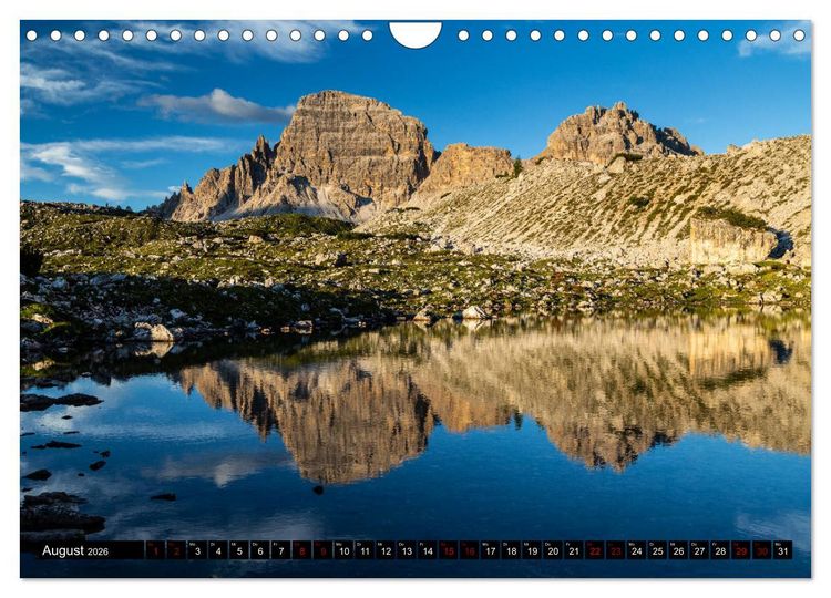 Produktbild: Bergseen in den Dolomiten (Wandkalender 2026 DIN A4 quer), CALVENDO Monatskalender