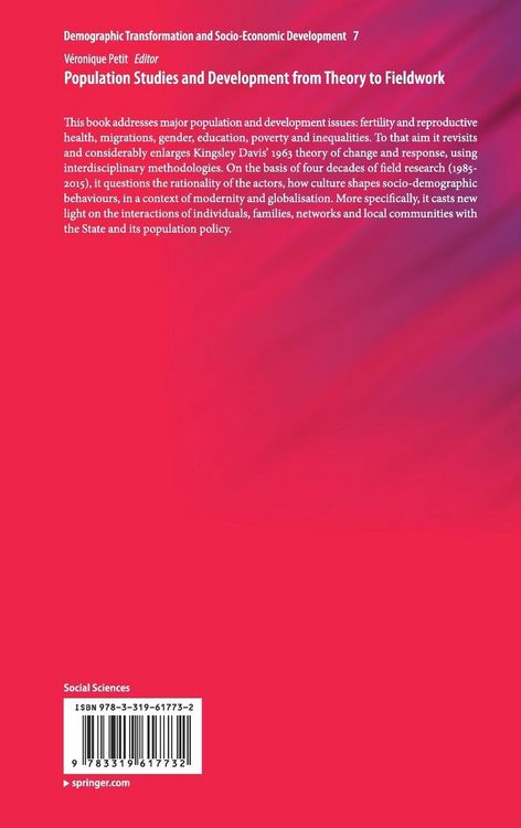 Produktbild: Population Studies and Development from Theory to Fieldwork
