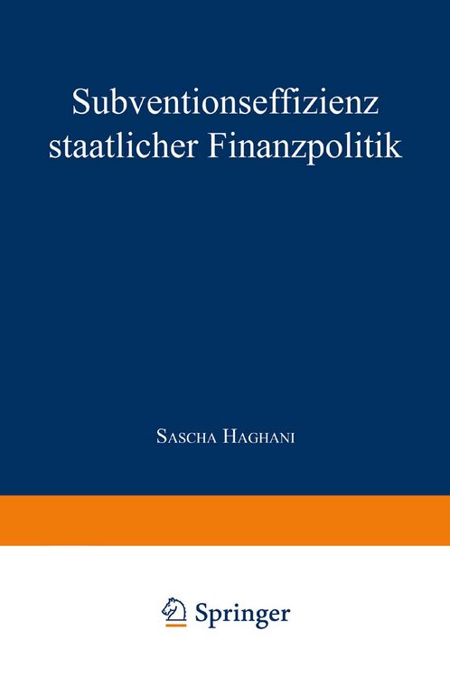 Produktbild: Subventionseffizienz staatlicher Finanzpolitik