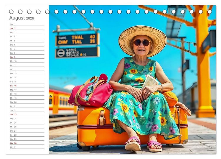 Produktbild: Renten-Turbo. Wenn der Ruhestand erst richtig Fahrt aufnimmt (Tischkalender 2026 DIN A5 quer), CALVENDO Monatskalender