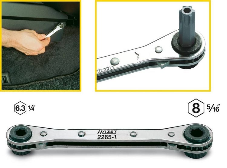 Produktbild: Hazet 2265-1 Bit-Ratsche 1/4\" (6.3 mm), 5/16\" (8 mm) 140mm