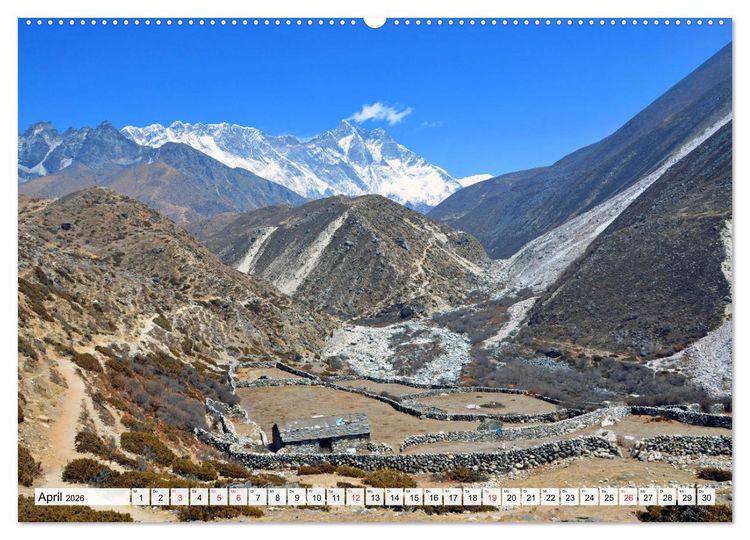 Produktbild: Grandioser Himalaya, Bergriesen in Nepal (hochwertiger Premium Wandkalender 2026 DIN A2 quer), Kunstdruck in Hochglanz