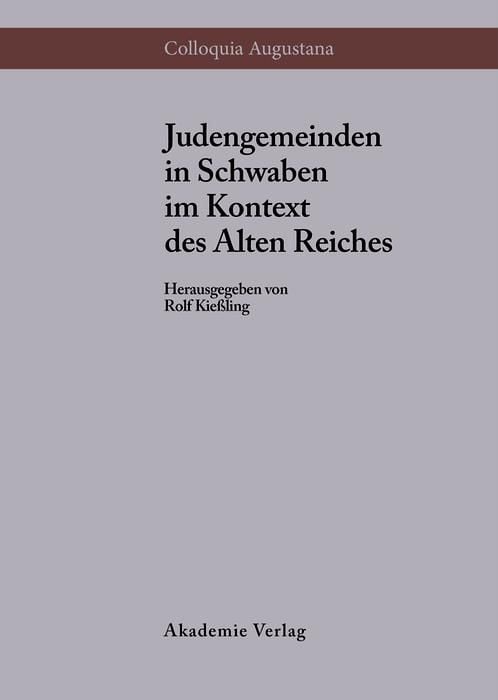 Produktbild: Judengemeinden in Schwaben im Kontext des Alten Reiches