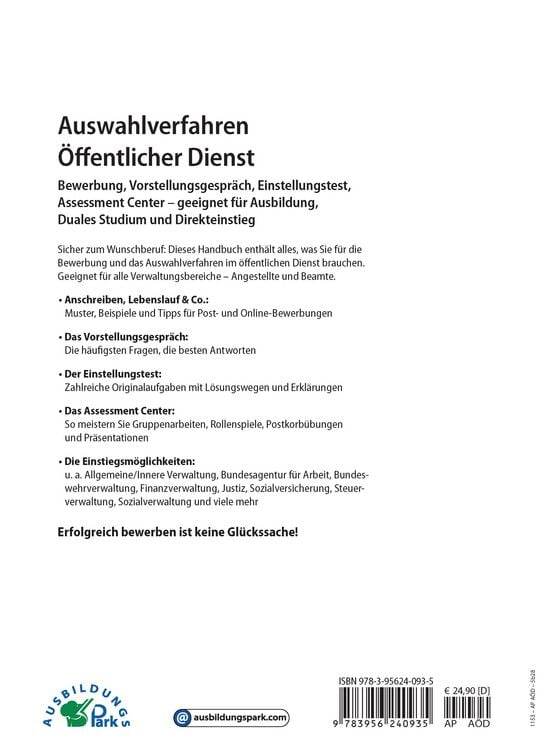 Produktbild: Auswahlverfahren &Ouml;ffentlicher Dienst