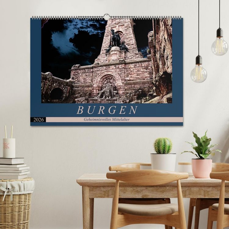 Produktbild: Burgen - Geheimnisvolles Mittelalter (Wandkalender 2026 DIN A2 quer), CALVENDO Monatskalender
