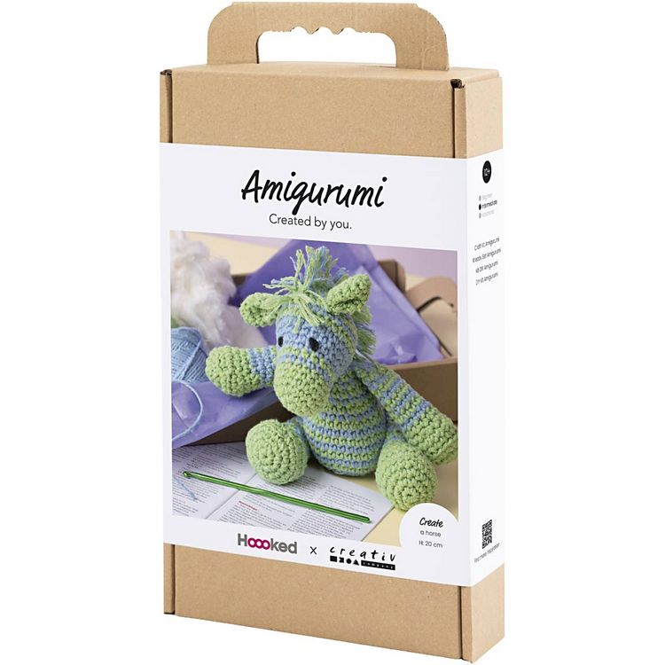 Produktbild: Creativ Company Kreativ Set Amigurumi, Zebra , Hellblau, Hellgr&uuml;n