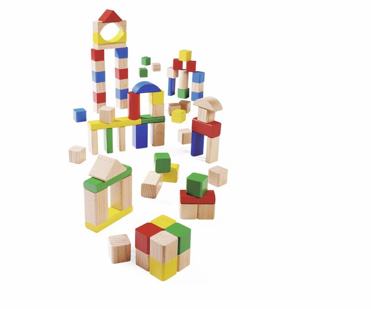Produktbild: EH Holzbausteine Bunt /Natur