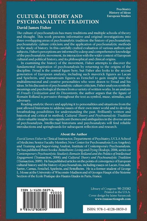 Produktbild: Cultural Theory and Psychoanalytic Tradition