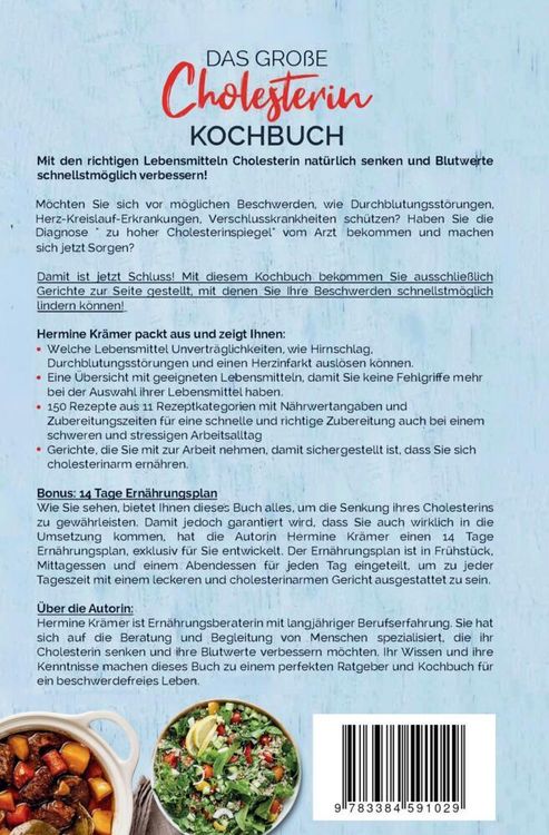 Produktbild: Das gro&szlig;e Cholesterin Kochbuch - inkl. 14-Tage-Ern&auml;hrungsplan & Ratgeber f&uuml;r herzgesunde Ern&auml;hrung
