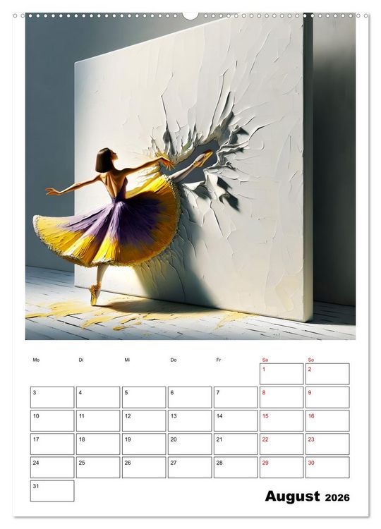 Produktbild: Tanz der Befreiung &ndash; Ballerina auf der Suche nach Freiheit (Wandkalender 2026 DIN A2 hoch), CALVENDO Monatskalender