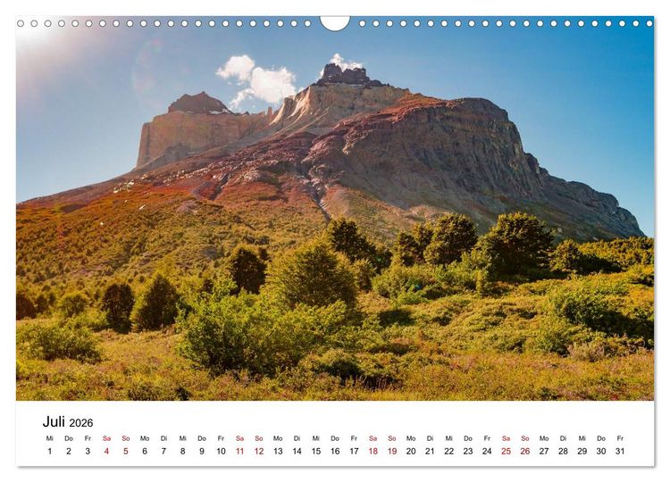 Produktbild: Patagonien, Torres del Paine Nationalpark: Am Rand der Welt (Wandkalender 2026 DIN A3 quer), CALVENDO Monatskalender