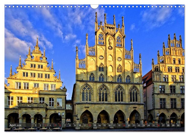 Produktbild: M&uuml;nster - Historische Stadt mit jungem Gesicht (Wandkalender 2026 DIN A3 quer), CALVENDO Monatskalender