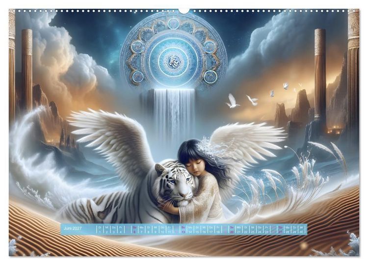 Produktbild: Traumwelt der Krafttiere (hochwertiger Premium Wandkalender 2027 DIN A2 quer), Kunstdruck in Hochglanz
