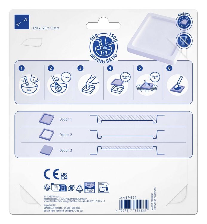 Produktbild: STAEDTLER Gie&szlig;form FIMO Gie&szlig;form Schale viereck, 1 St&uuml;ck
