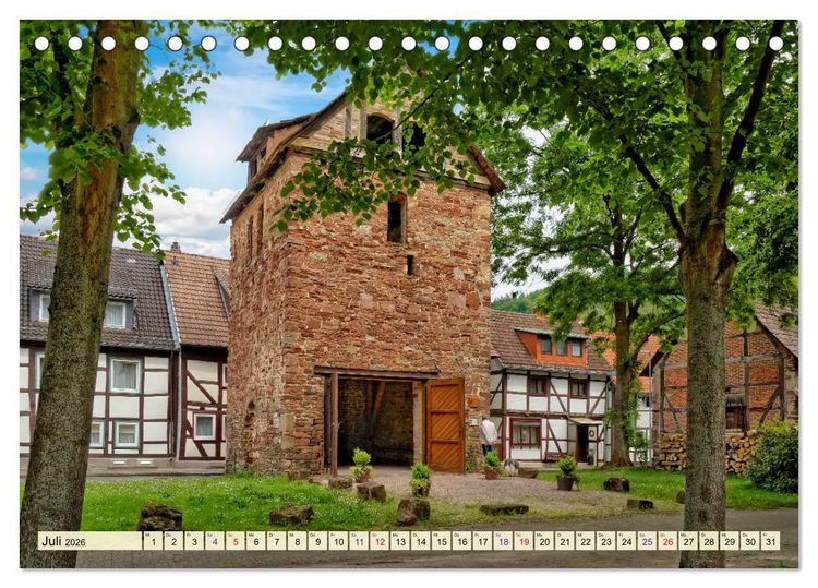 Produktbild: Bodenwerder - entz&uuml;ckende M&uuml;nchhausen-Stadt an der Oberweser (Tischkalender 2026 DIN A5 quer), CALVENDO Monatskalender