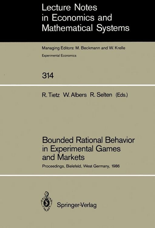 Produktbild: Bounded Rational Behavior in Experimental Games and Markets