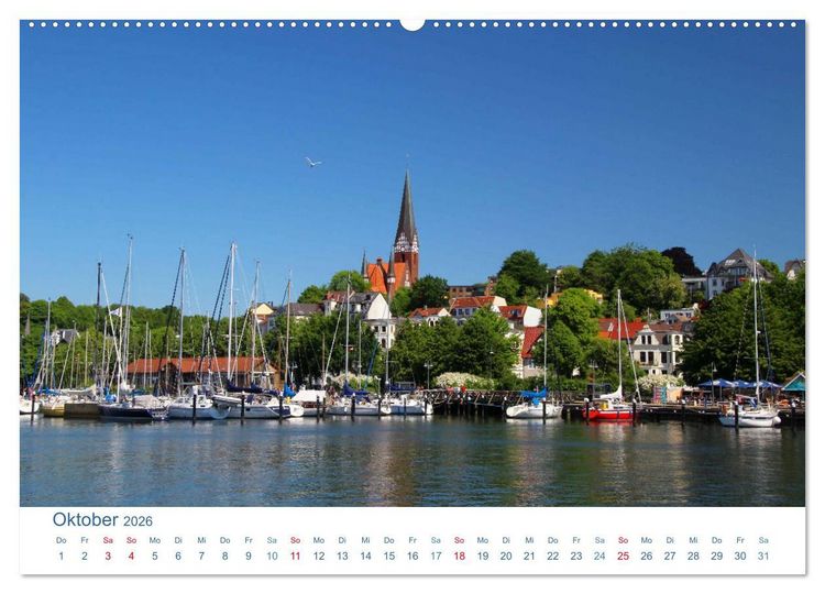 Produktbild: Flensburg 2026. Impressionen rund um den Hafen (Wandkalender 2026 DIN A2 quer), CALVENDO Monatskalender