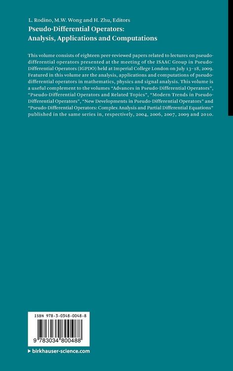 Produktbild: Pseudo-Differential Operators: Analysis, Applications and Computations