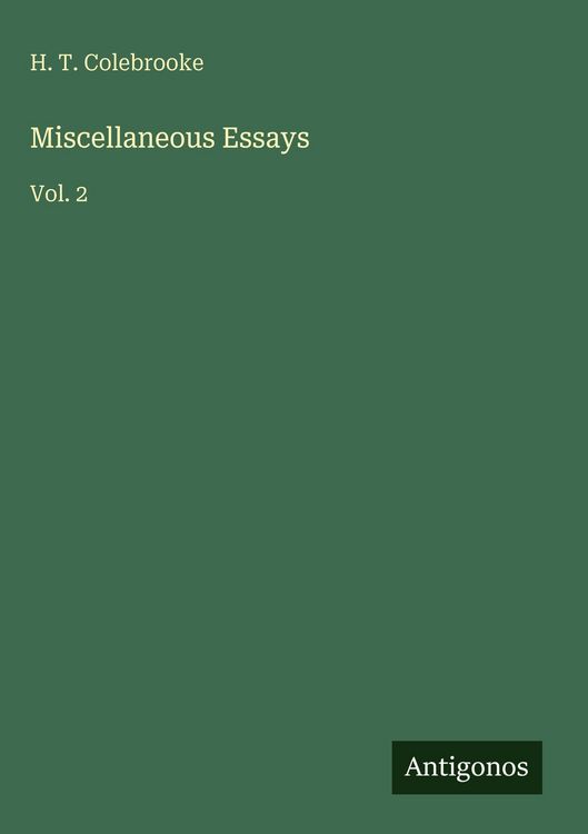 Produktbild: Miscellaneous Essays