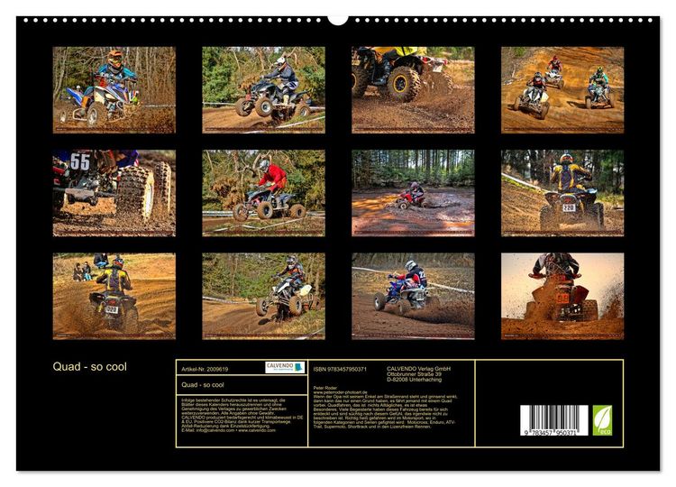 Produktbild: Quad - so cool (hochwertiger Premium Wandkalender 2026 DIN A2 quer), Kunstdruck in Hochglanz