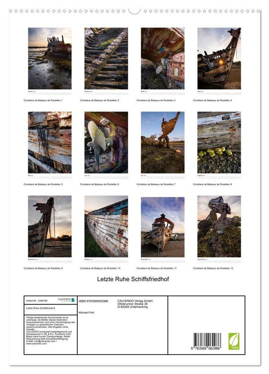 Produktbild: Letzte Ruhe Schiffsfriedhof (hochwertiger Premium Wandkalender 2027 DIN A2 hoch), Kunstdruck in Hochglanz