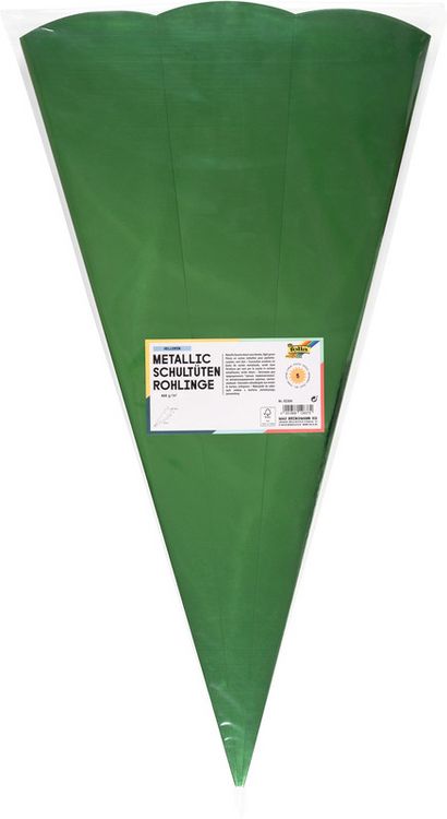 Produktbild: FOLIA&reg; Schult&uuml;ten-Rohlinge, farbig sortiert 5 St&uuml;ck metallic