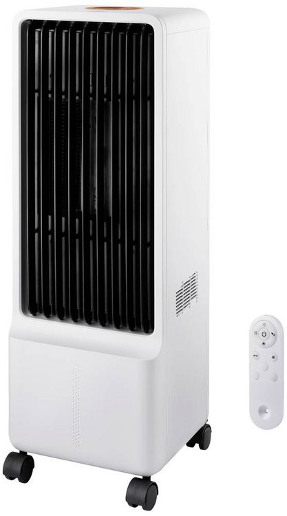 Produktbild: Sygonix Luftk&uuml;hler 50 W (L x B x H) 272 x 270 x 942 mm Wei&szlig; mit Fernbedienung, Oszillierend, Timer, LED-Display