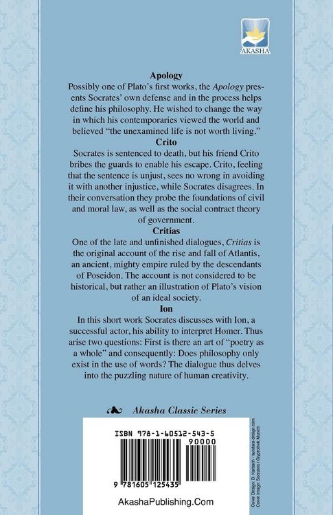 Produktbild: Apology, Crito, Critias and ION Dialogues of Plato