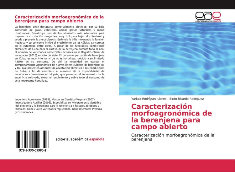 Produktbild: Caracterizaci&oacute;n morfoagron&oacute;mica de la berenjena para campo abierto