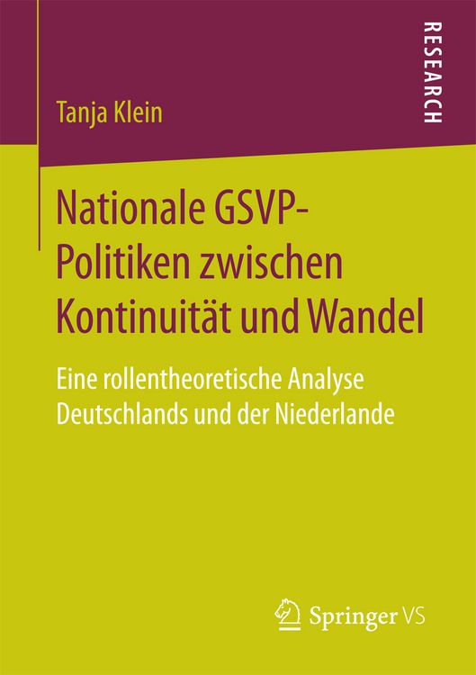 Produktbild: Nationale GSVP-Politiken zwischen Kontinuit&auml;t und Wandel