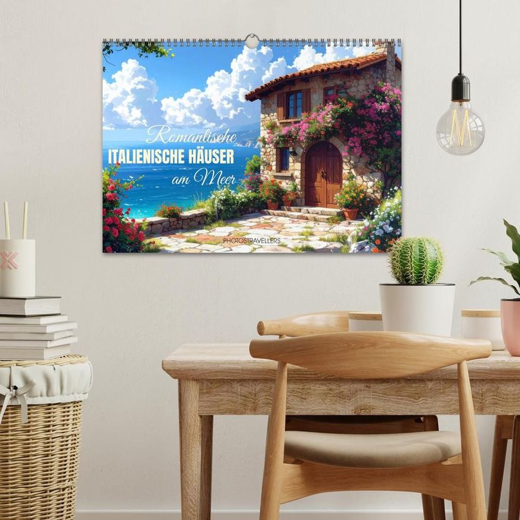 Produktbild: Romantische italienische H&auml;user am Meer (Wandkalender 2027 DIN A3 quer), CALVENDO Monatskalender
