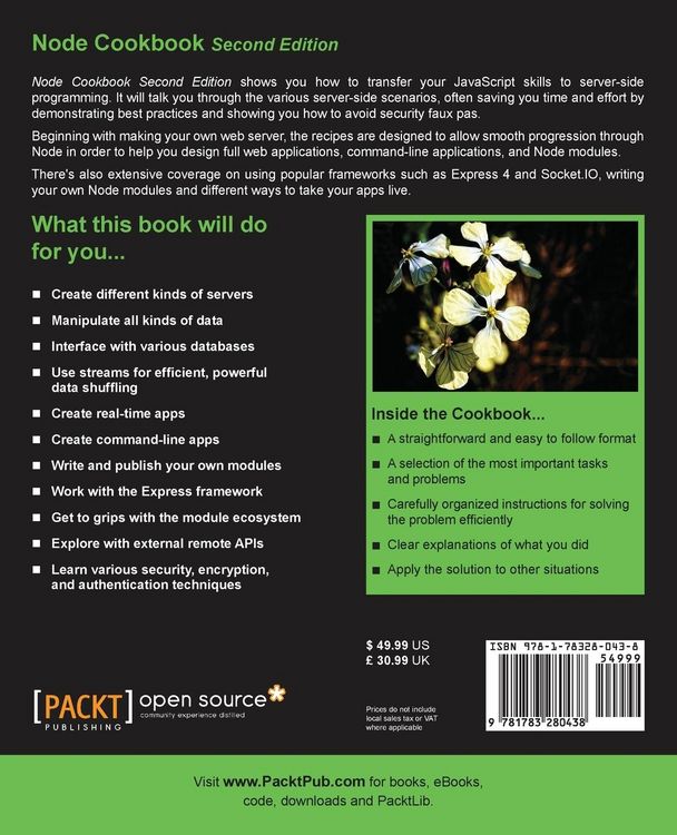 Produktbild: Node Cookbook Second Edition