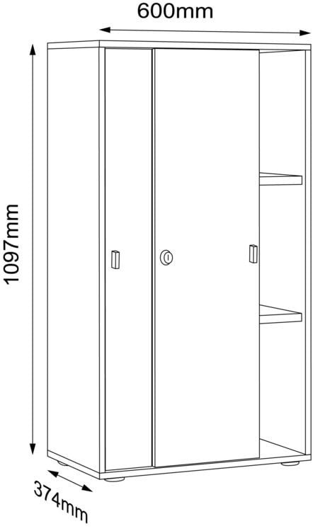 Produktbild: B&uuml;roschrank Aktenschrank Schiebet&uuml;ren Salia 3fach