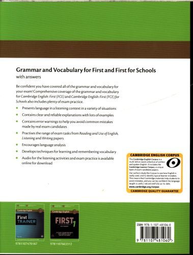 Produktbild: Grammar and Vocabulary for First and First for Schools Book with Answers and Audio