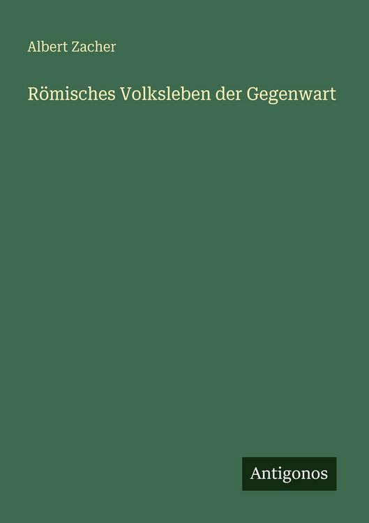 Produktbild: R&ouml;misches Volksleben der Gegenwart