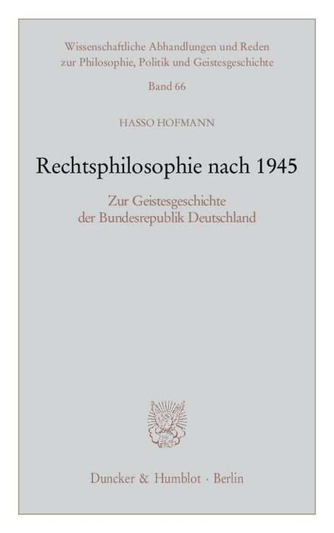 Produktbild: Rechtsphilosophie nach 1945.