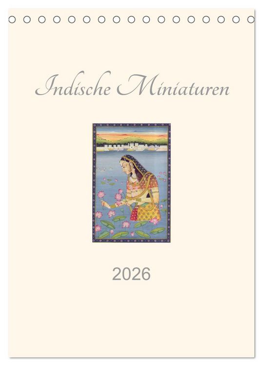 Produktbild: Indische Miniaturen (Tischkalender 2026 DIN A5 hoch), CALVENDO Monatskalender