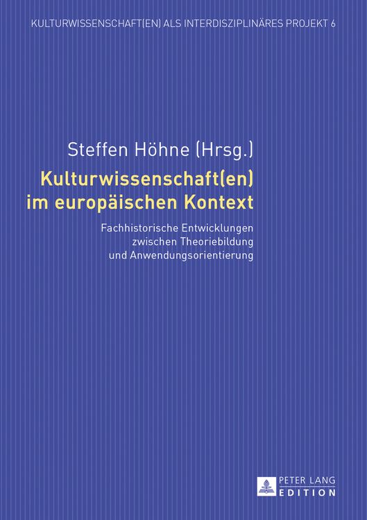 Produktbild: Kulturwissenschaft(en) im europaeischen Kontext