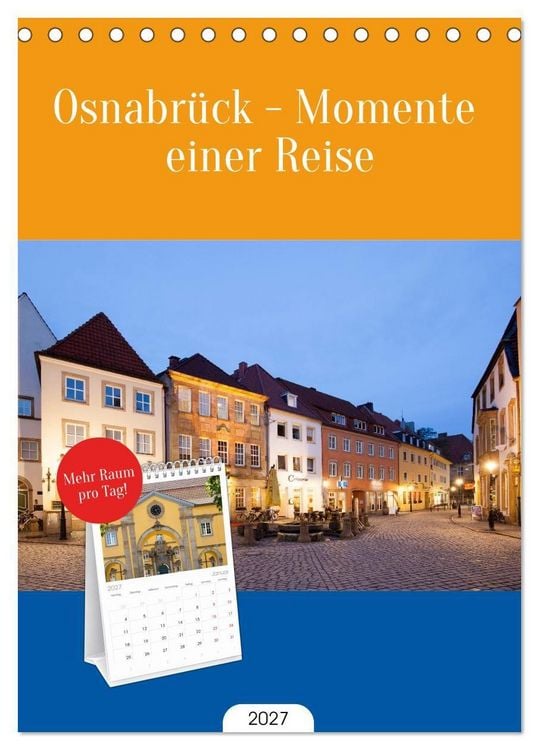 Produktbild: Tischplaner 2027 - Osnabr&uuml;ck - Momente einer Reise (A5 Tischkalender zum Aufstellen) CALVENDO