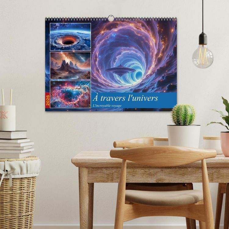 Produktbild: &Agrave; travers l'univers-L'incroyable voyage (Calendrier mural 2026 DIN A3 vertical), CALVENDO calendrier mensuel