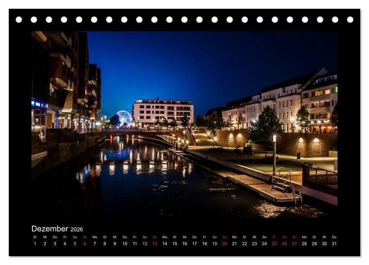 Produktbild: Sch&ouml;nes Kleve bei Tag und Nacht (Tischkalender 2026 DIN A5 quer), CALVENDO Monatskalender