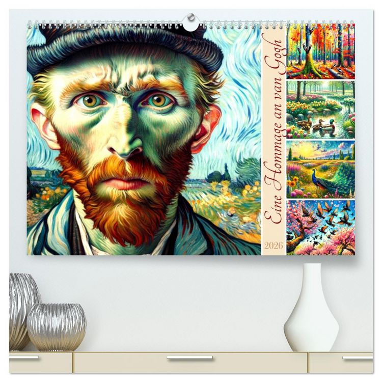 Produktbild: Eine Hommage an van Gogh (hochwertiger Premium Wandkalender 2026 DIN A2 quer), Kunstdruck in Hochglanz