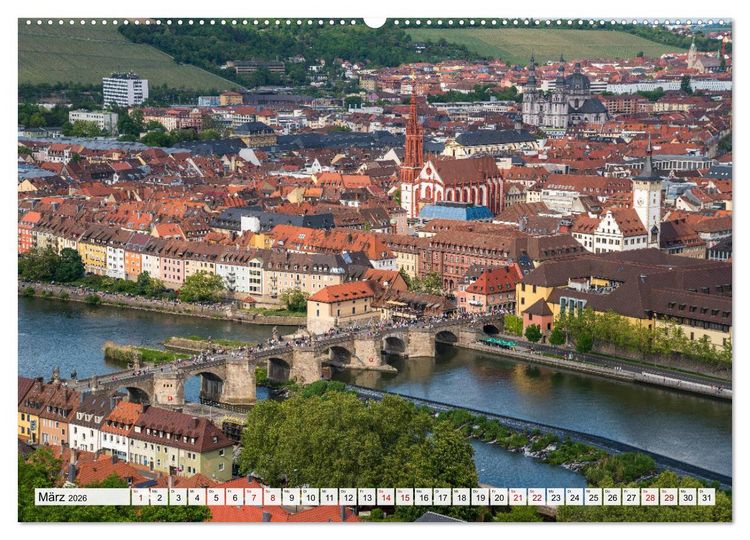 Produktbild: W&uuml;rzburg - Bayern (Wandkalender 2026 DIN A2 quer), CALVENDO Monatskalender