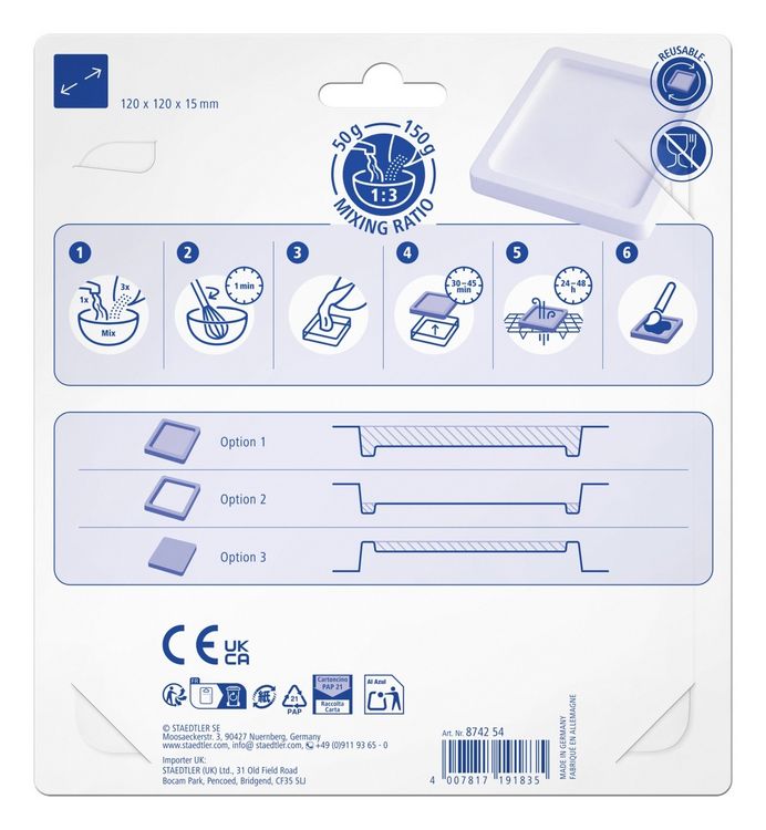Produktbild: STAEDTLER Gie&szlig;form FIMO Gie&szlig;form Schale viereck, 1 St&uuml;ck